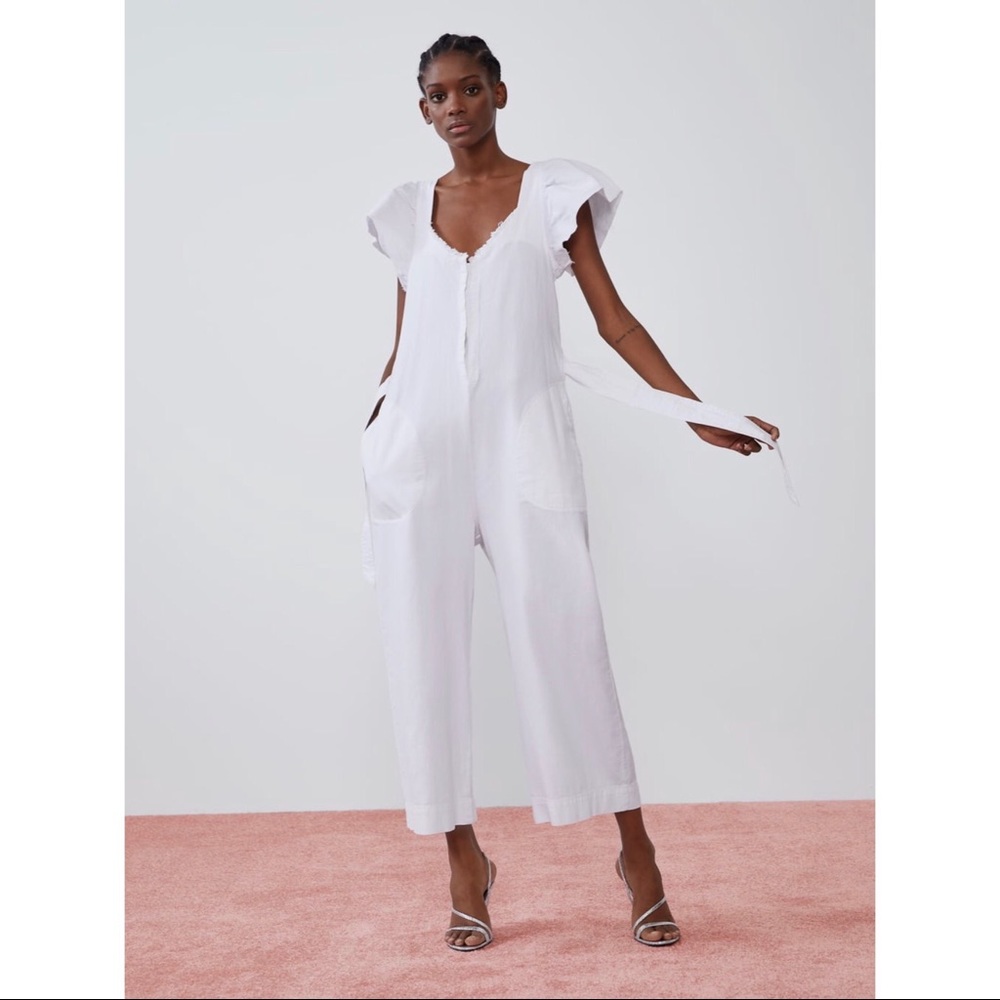White Zara Jumpsuit
